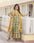 Hues of Elegance: Handcrafted Floral Alia Cut Gown with Dupatta