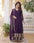 Pristine Pizzazz: Sequined Georgette Flare Suit Set